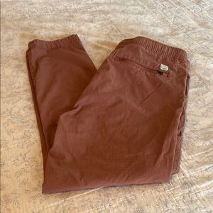 Vuori Ripstop Hiking Pants Burnt Red Color XL